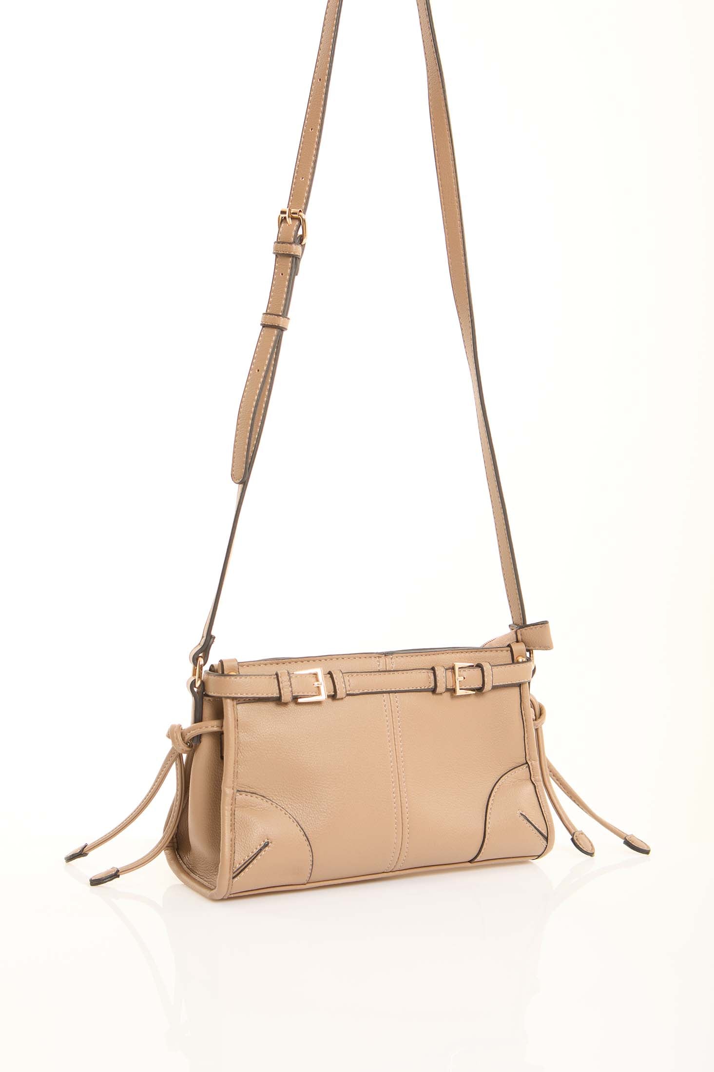 Decorative Belt with Stitches Crossbody Bag