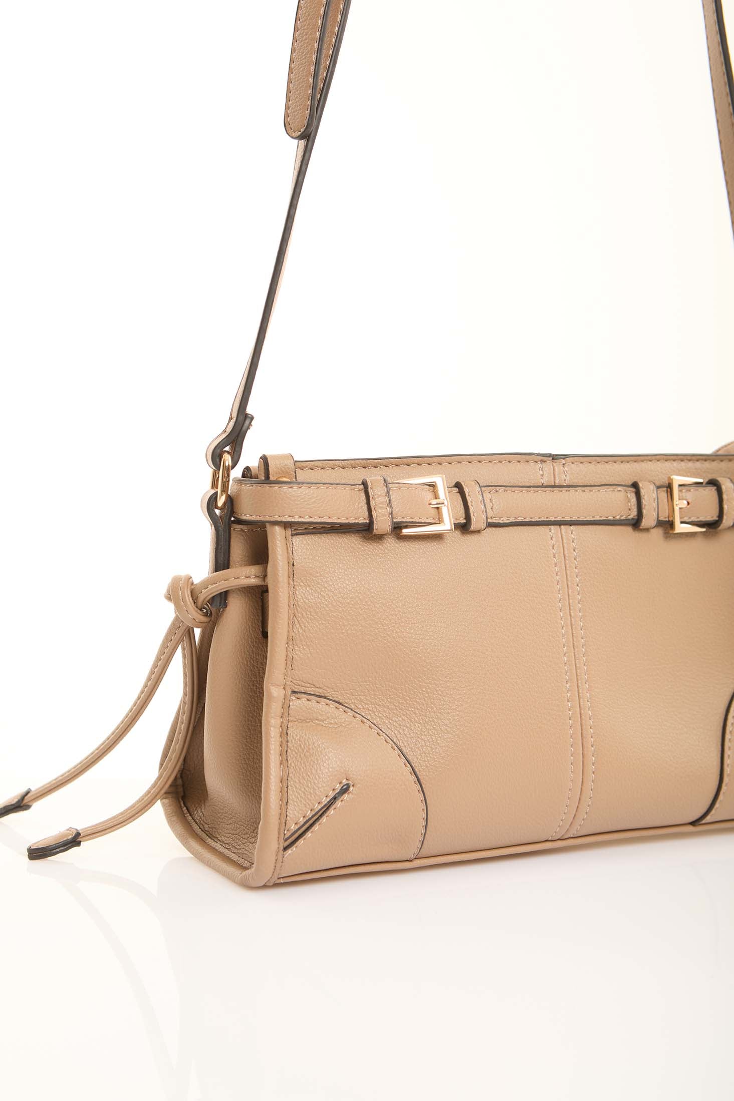 Decorative Belt with Stitches Crossbody Bag