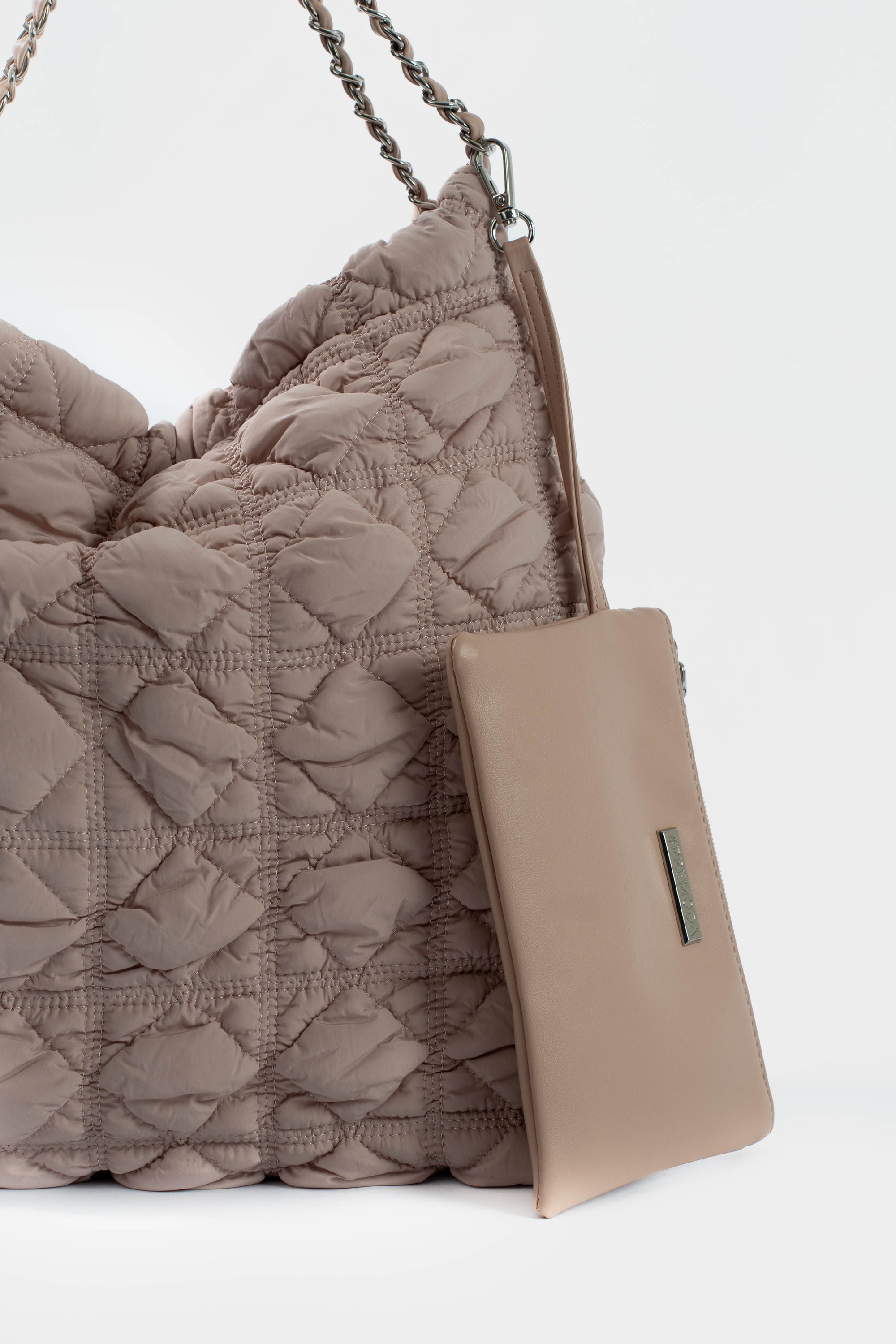Quilted Shoulder-Bag with Chain Handle