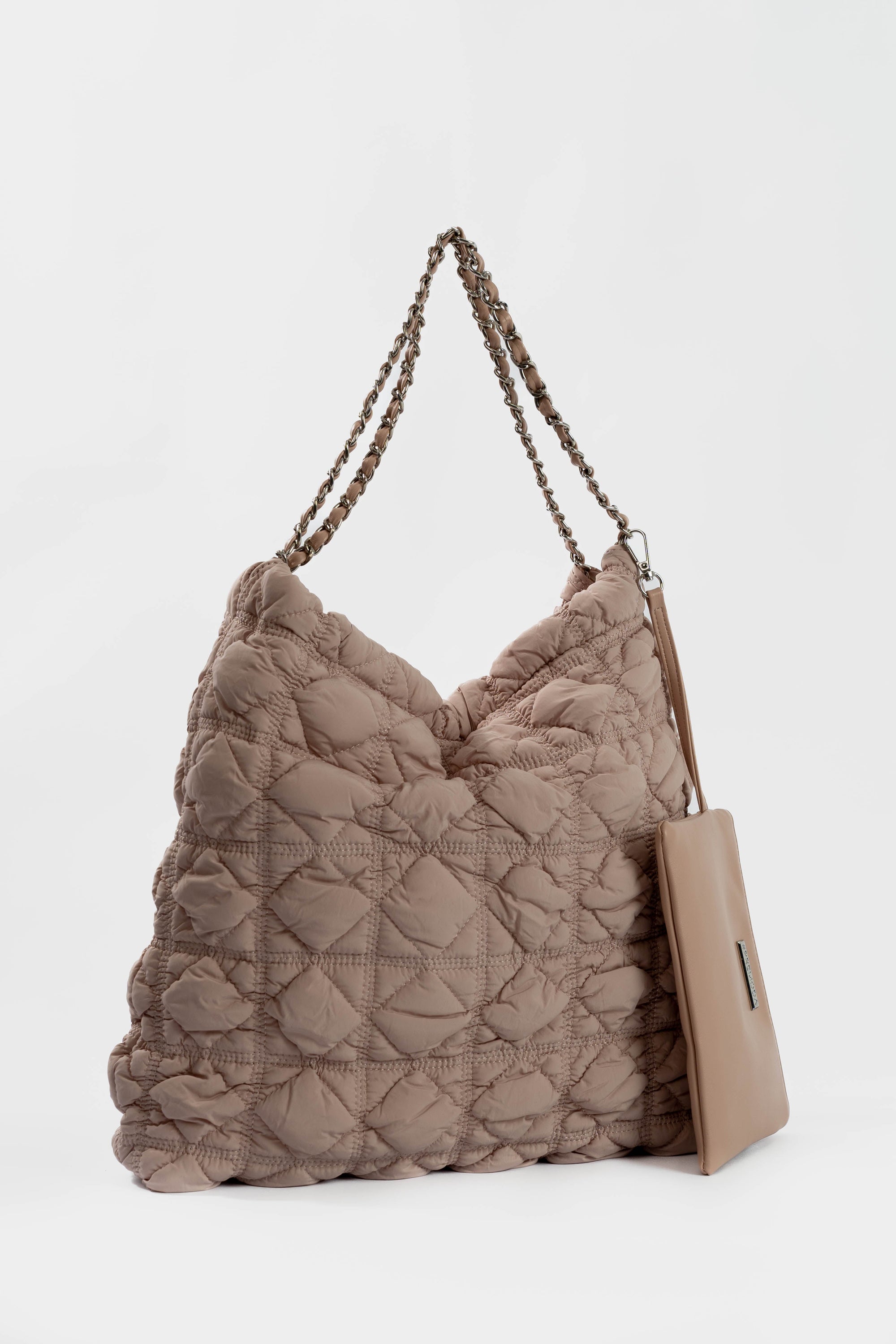 Quilted Shoulder-Bag with Chain Handle
