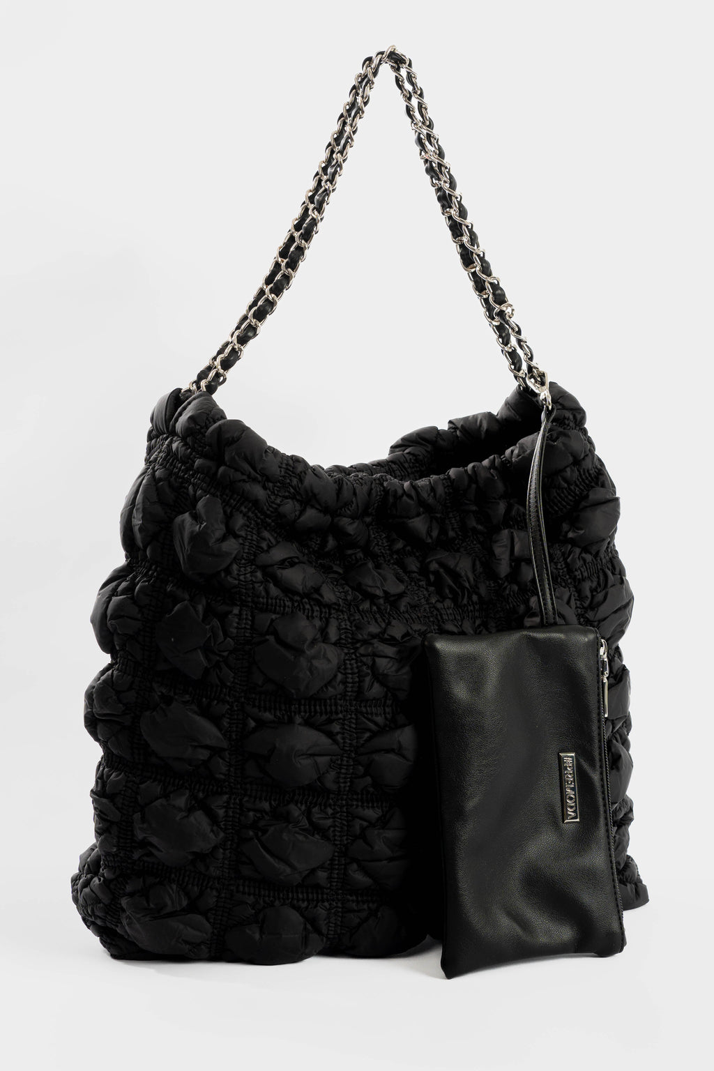 Quilted Shoulder-Bag with Chain Handle