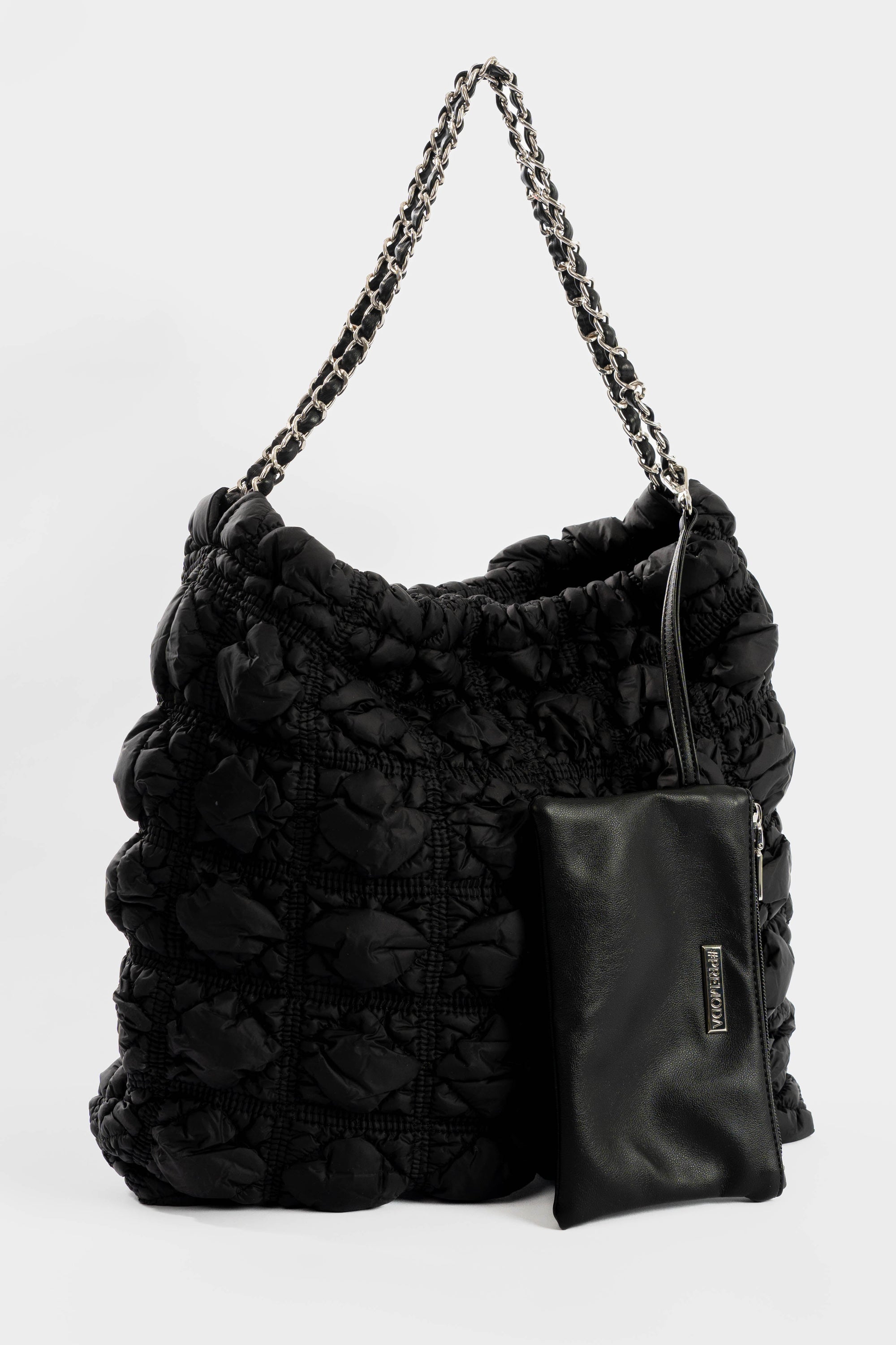 Quilted Shoulder-Bag with Chain Handle
