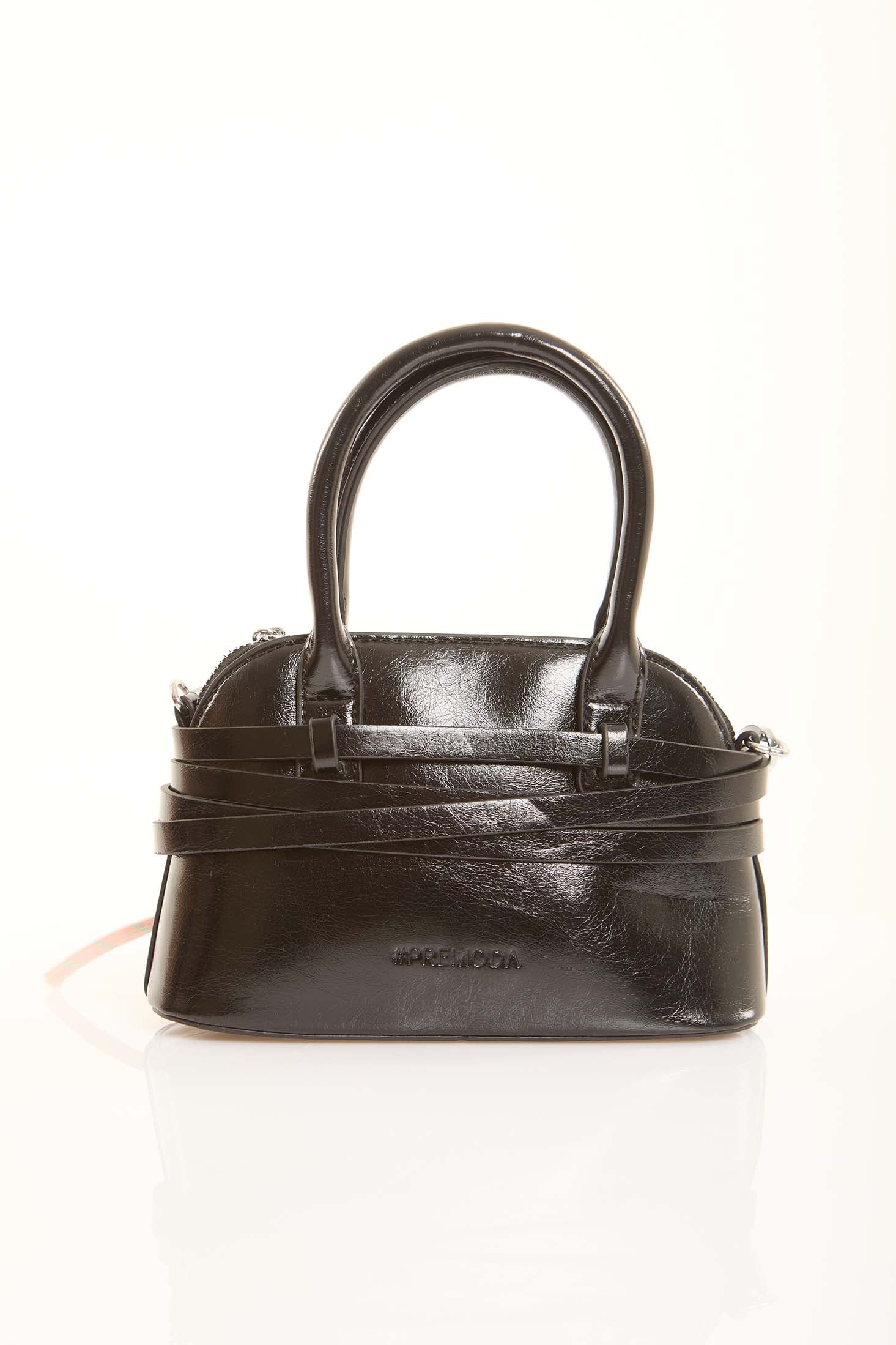 Multi-Belts Crossbody Bag with Decorative Keychain