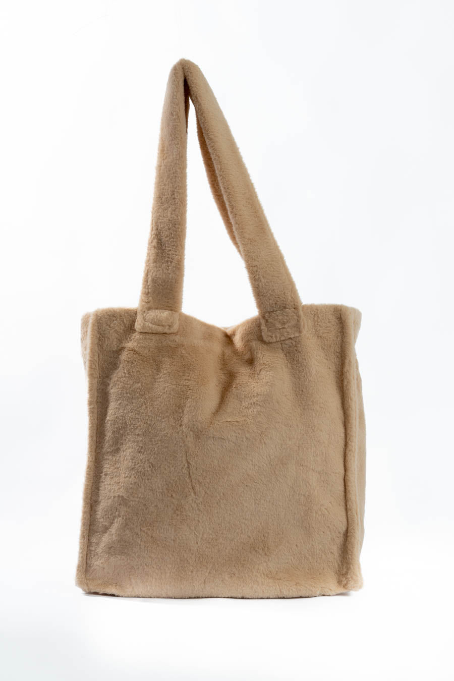 Soft Solid Fur Casual Tote Bag
