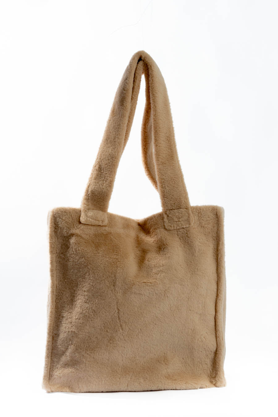 Soft Solid Fur Casual Tote Bag