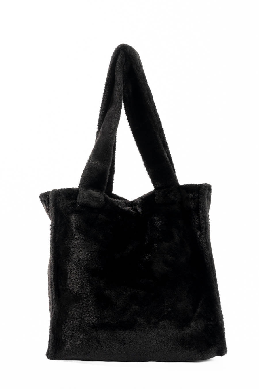 Soft Solid Fur Casual Tote Bag