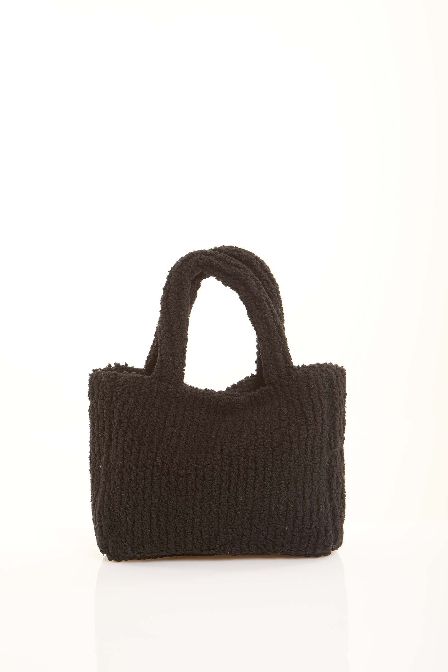 Mini Sherpa Ribbed Handbag