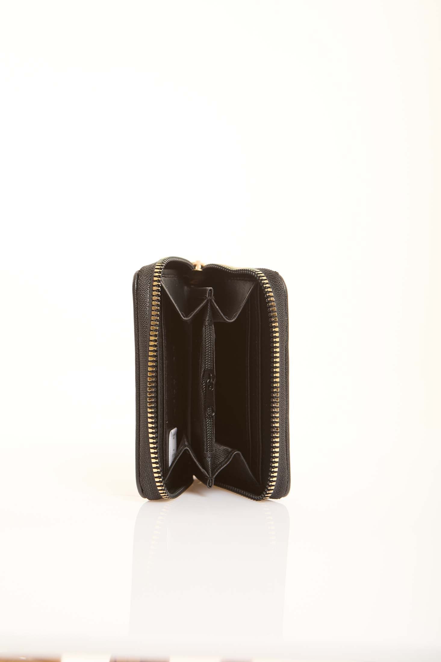 Studded Leather Zip-Around Wallet