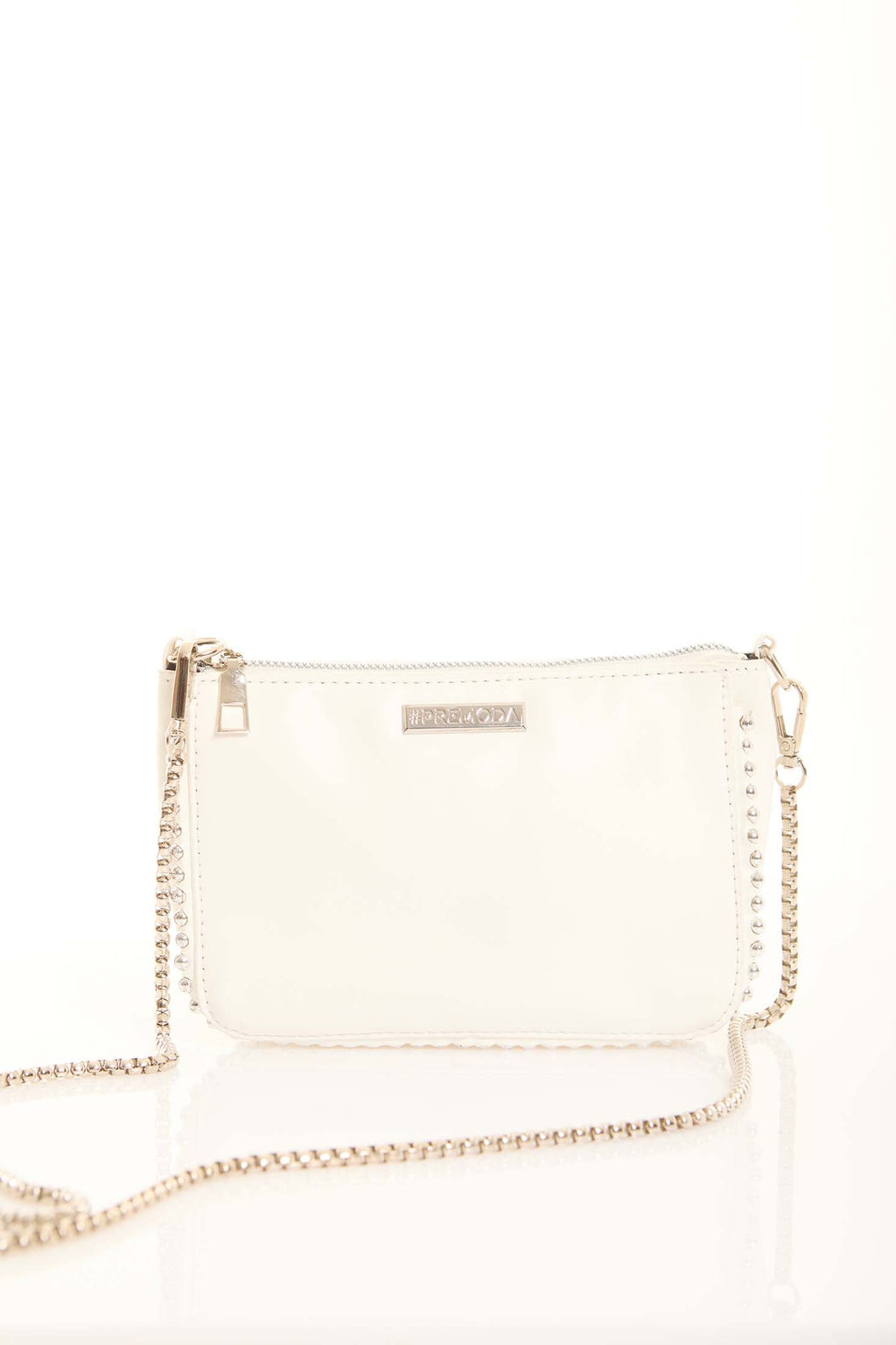 Stylish Beaded Trim & Handle Crossbody Bag