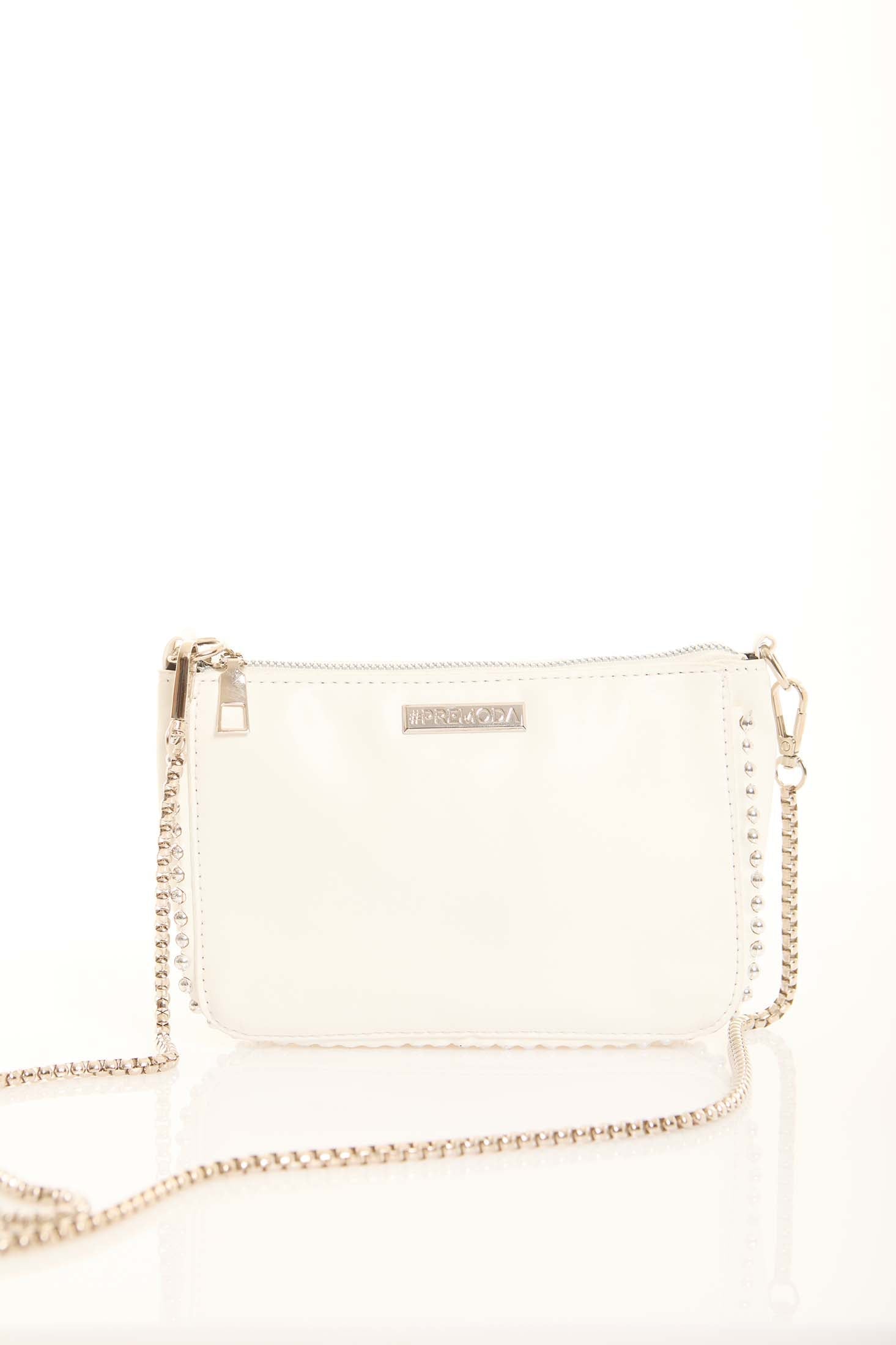 Stylish Beaded Trim & Handle Crossbody Bag