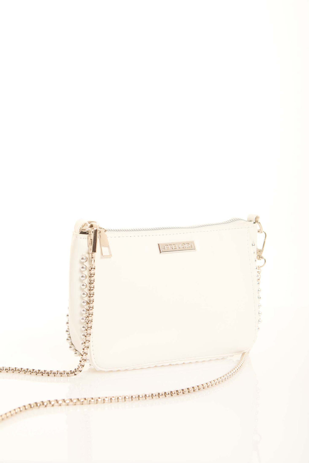 Stylish Beaded Trim & Handle Crossbody Bag