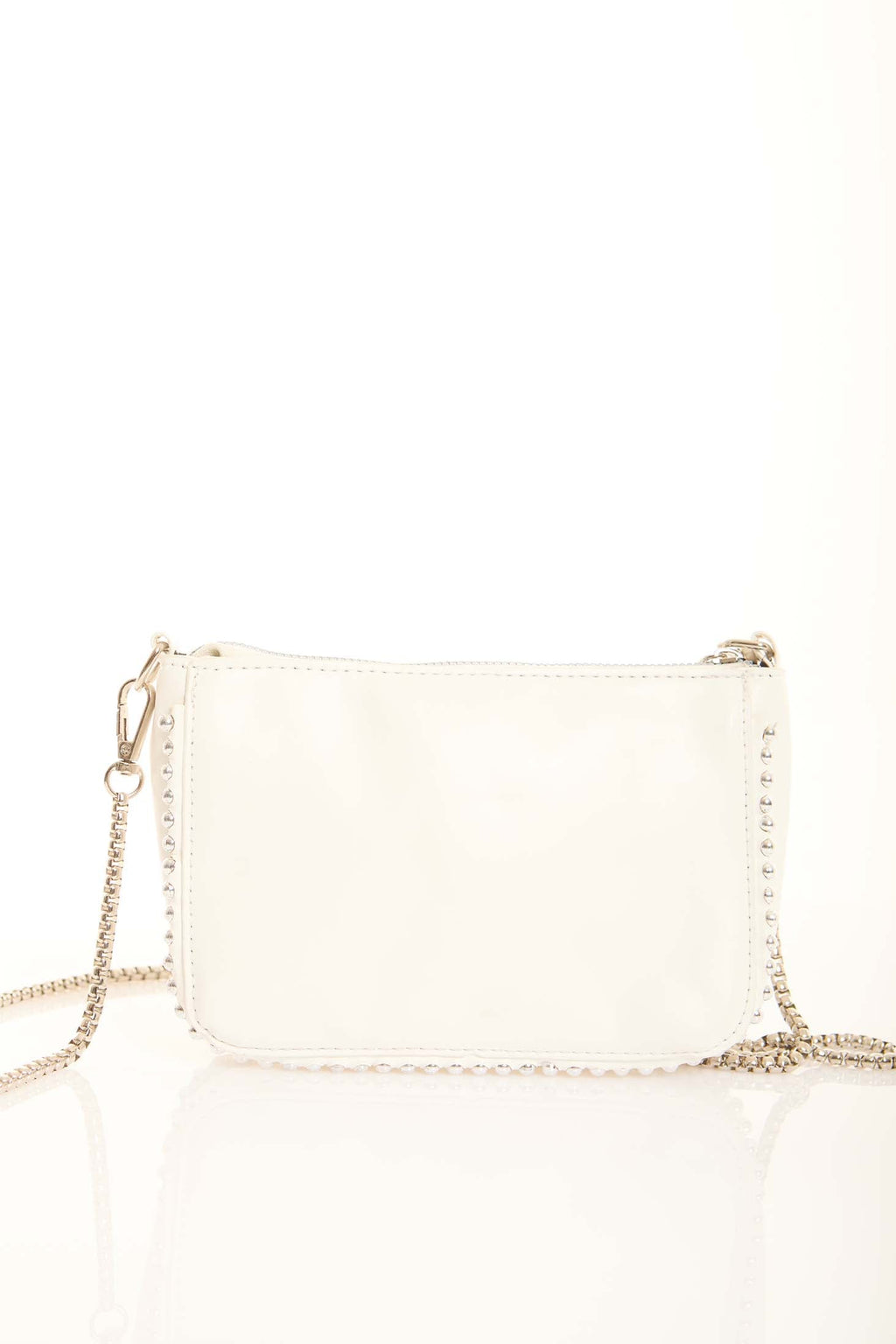 Stylish Beaded Trim & Handle Crossbody Bag