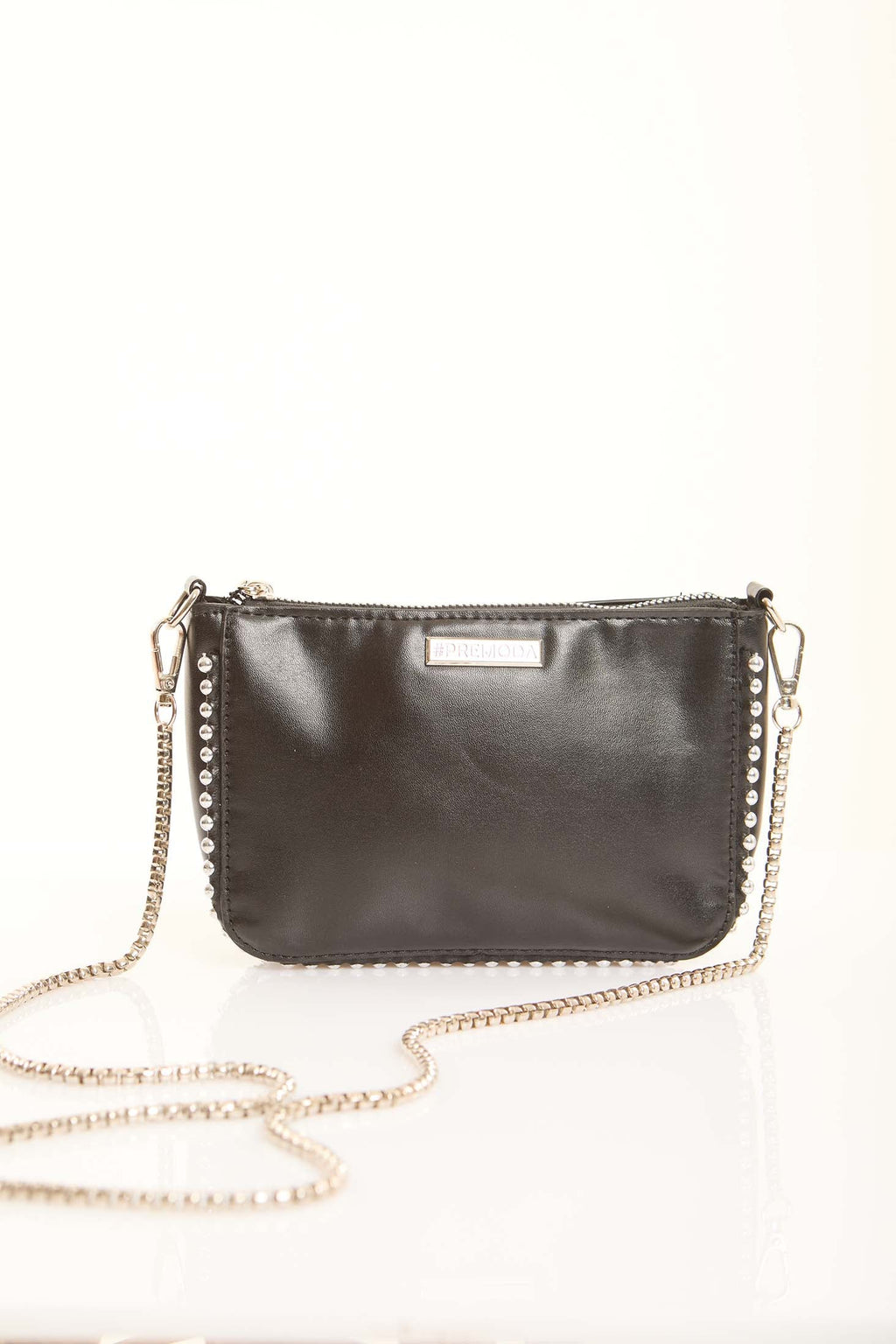 Stylish Beaded Trim & Handle Crossbody Bag