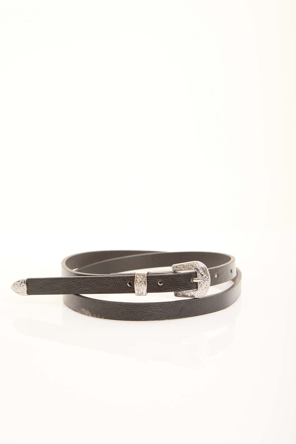 Vintage Western Buckle Slim Belt
