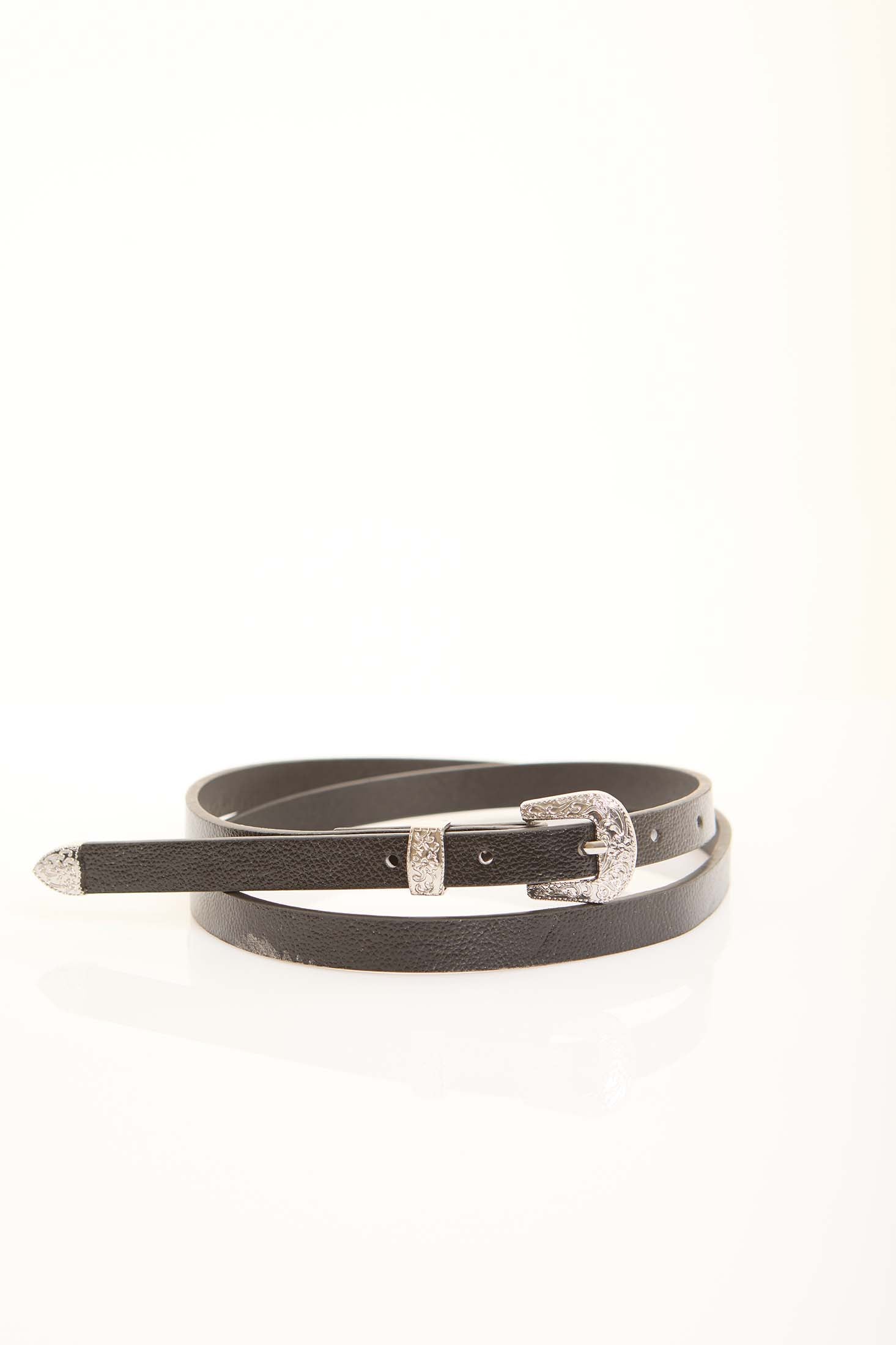 Vintage Western Buckle Slim Belt