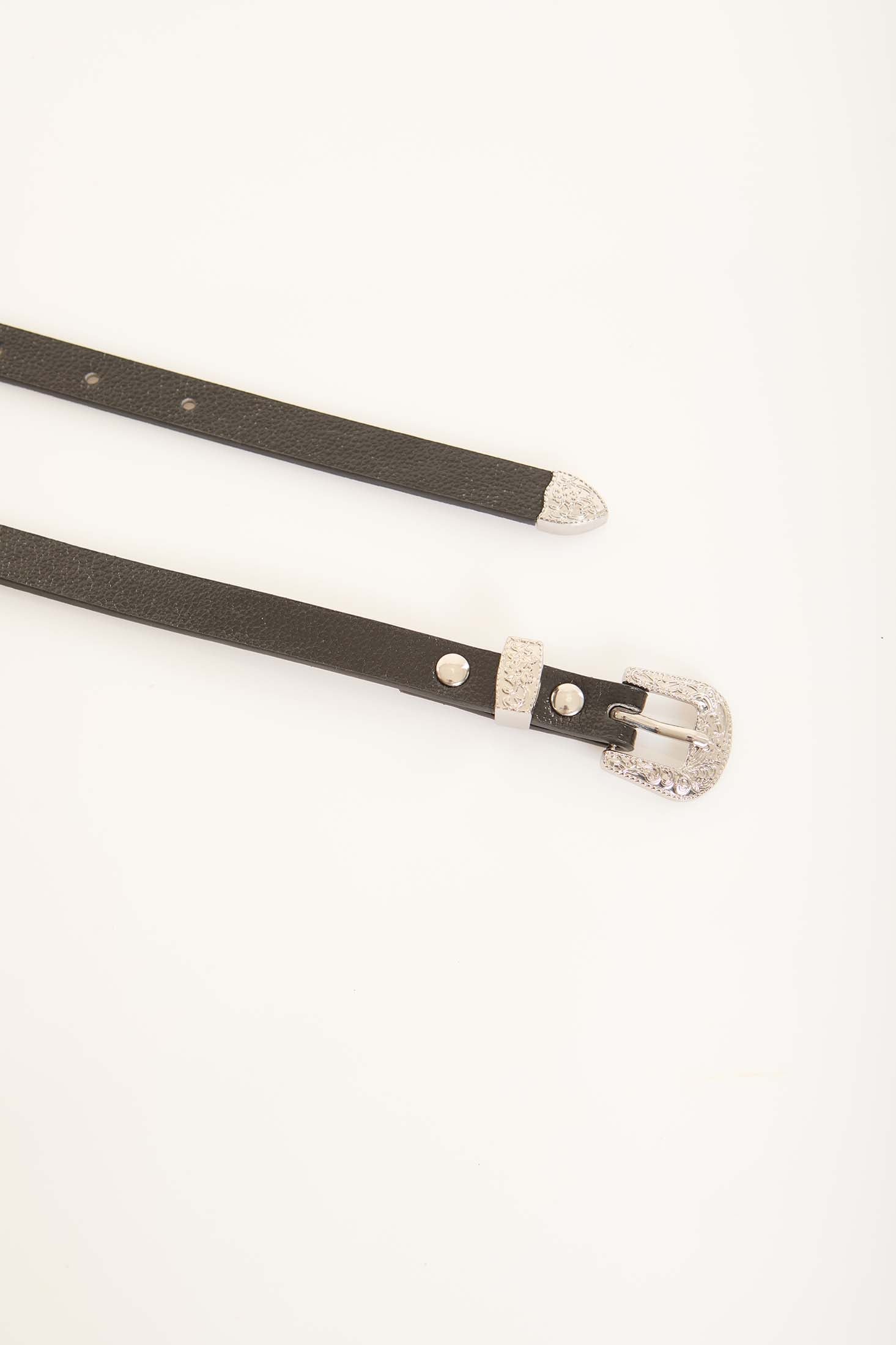 Vintage Western Buckle Slim Belt