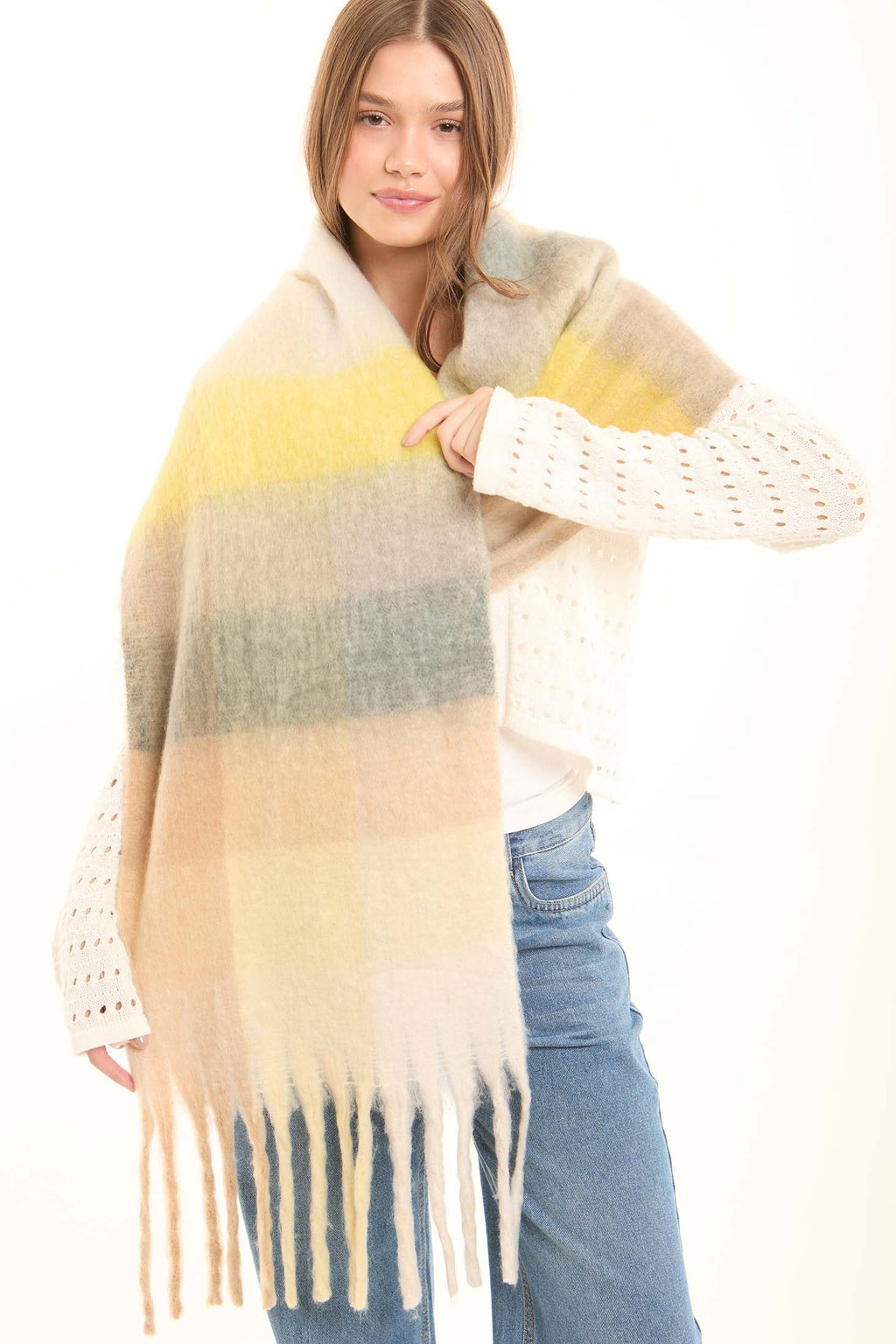 Casual Plaids Soft Winter Shawl