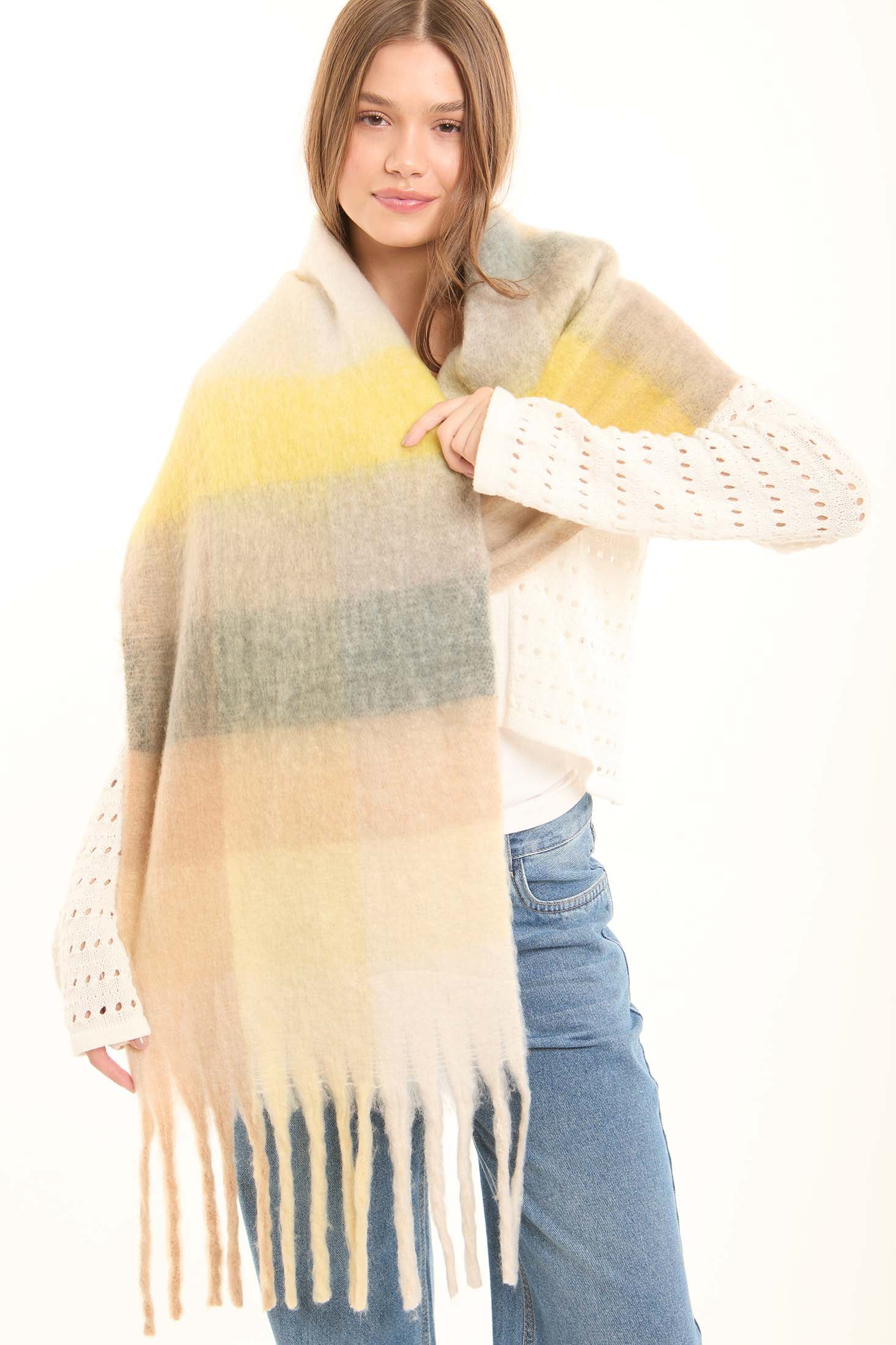 Casual Plaids Soft Winter Shawl