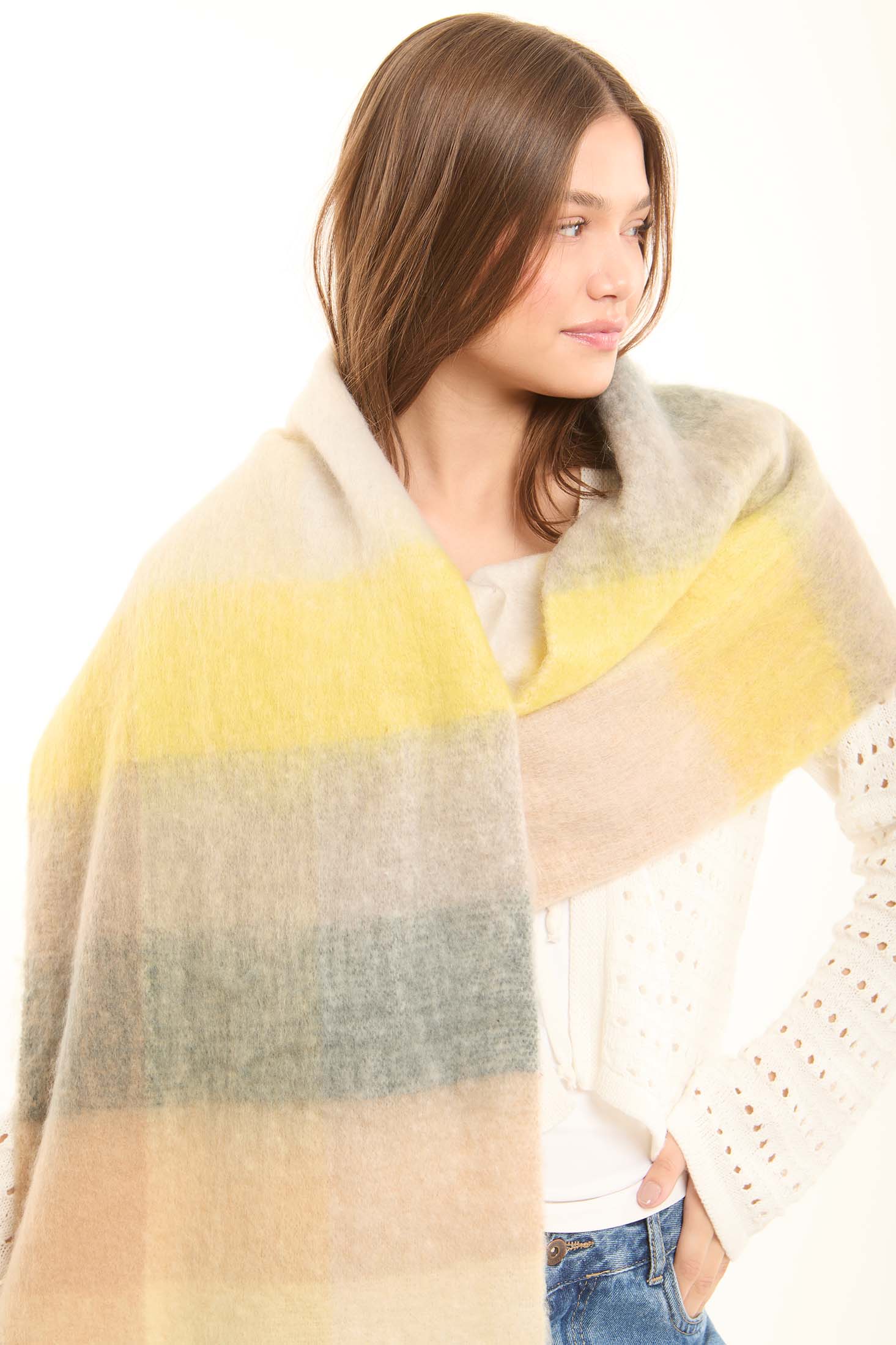 Casual Plaids Soft Winter Shawl