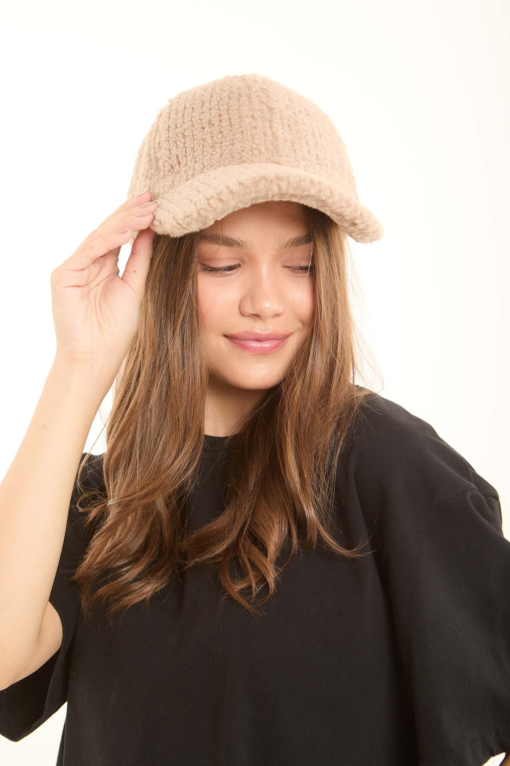 Nude Wool Fashionable Cap