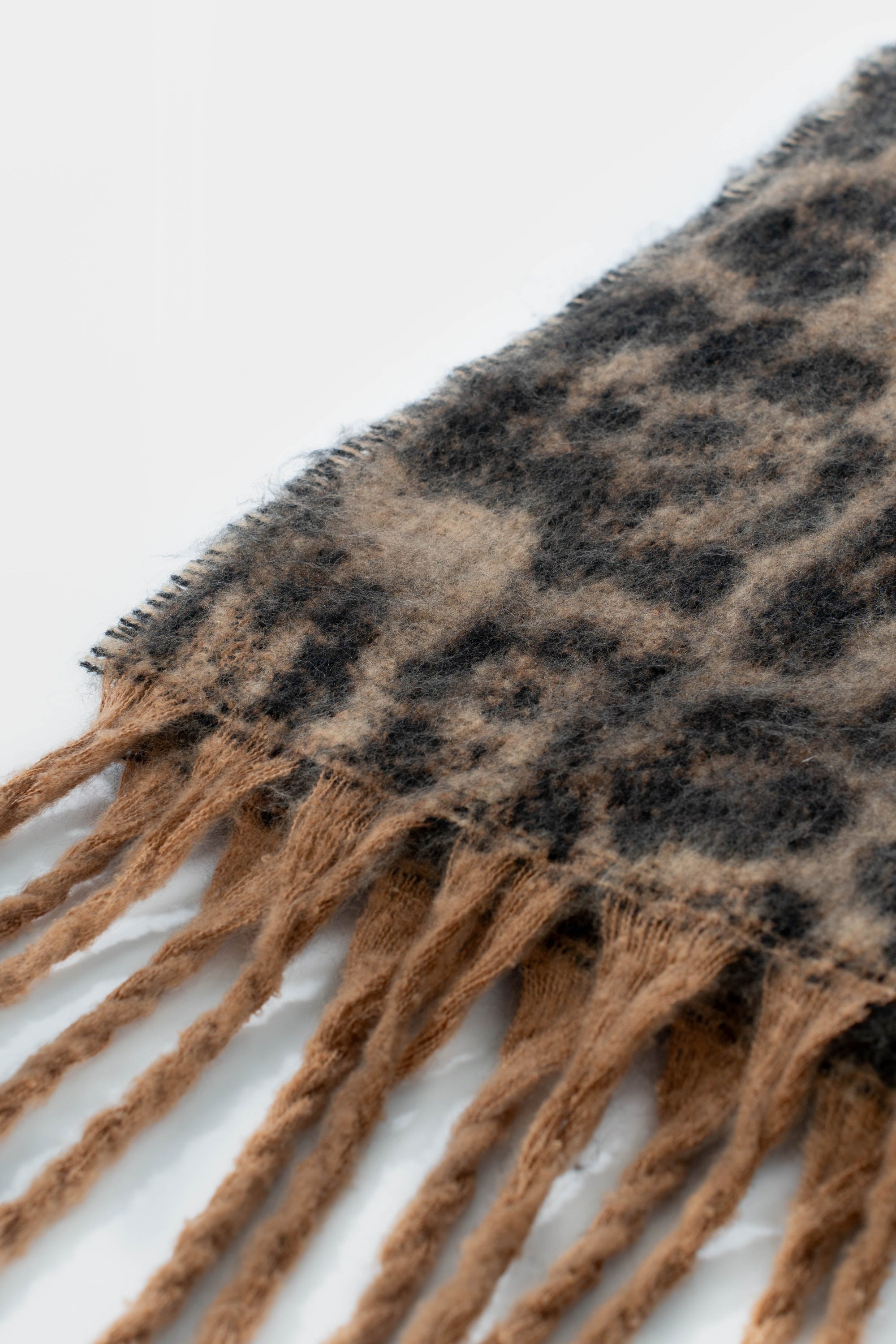Leopard Fashionable Scarf with Fringes