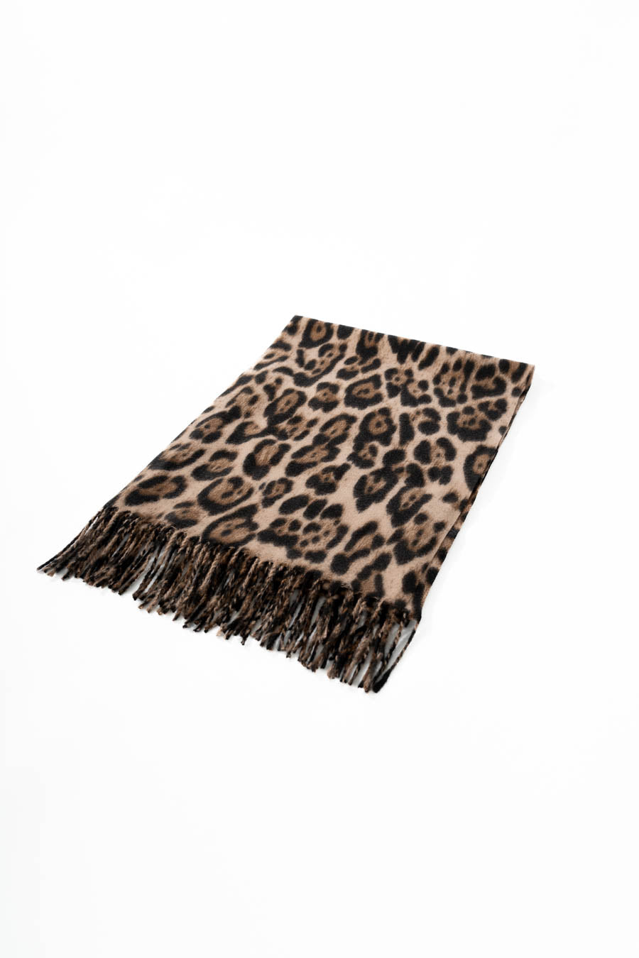 Leopard with Fringes Elegant Shawl