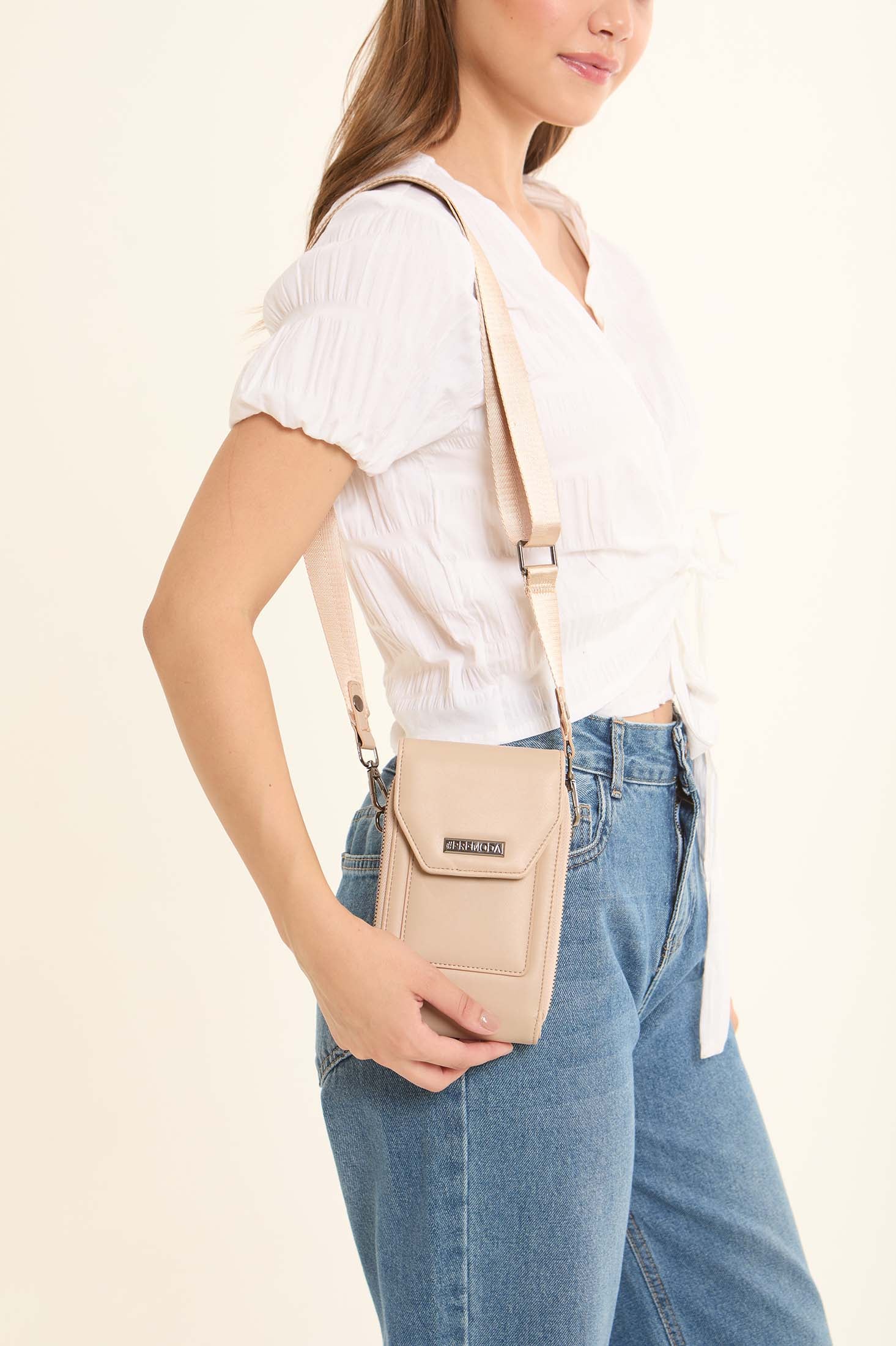 Nude Mini Crossbody Phone Bag