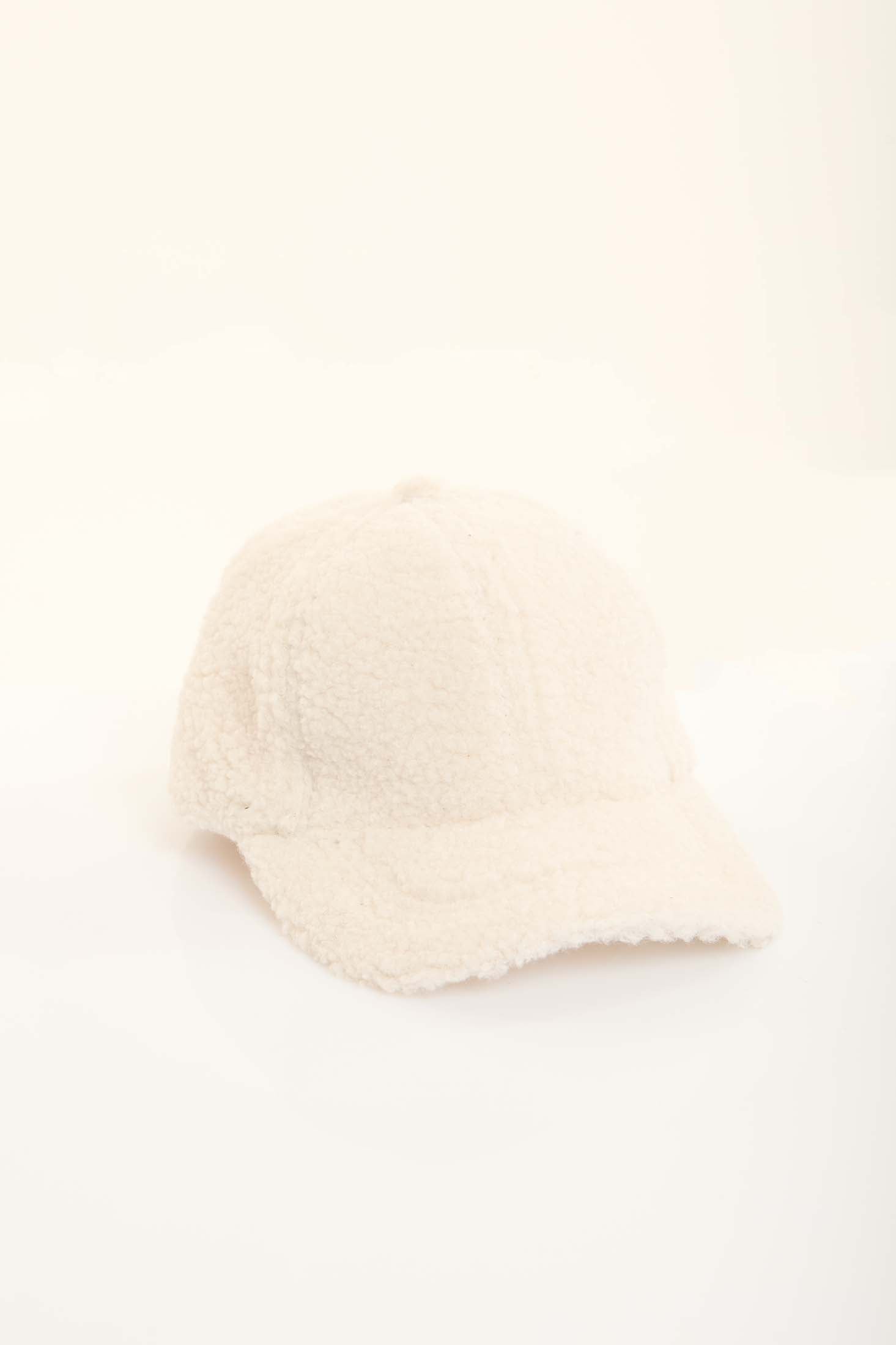 White Fuzzy Winter Cap