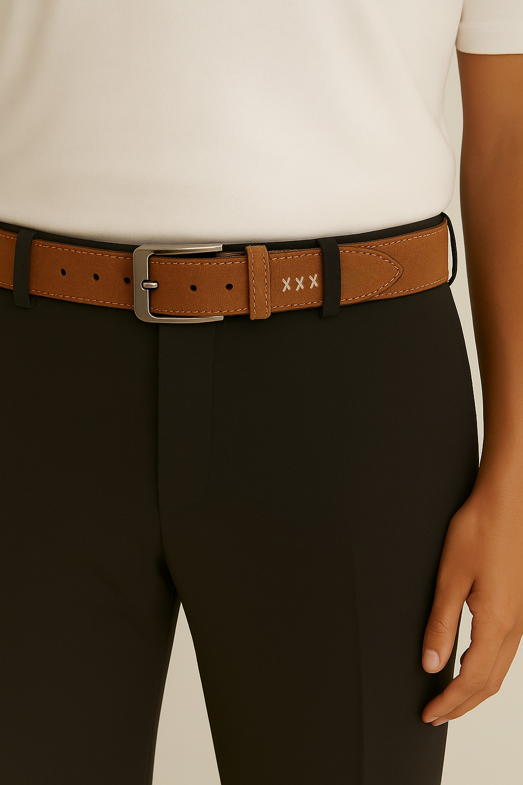 Premium Stitched Leather Belt